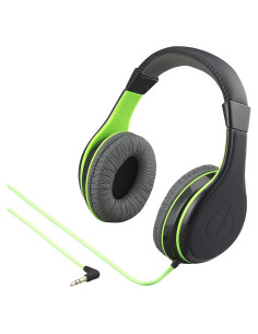 Auriculares eKids Negros con Cable para Niños - Control de Volumen