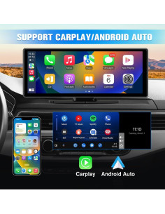 Pantalla CarPlay Inalámbrica Pyniro 10" con Cámara 4K y 1080P 2
