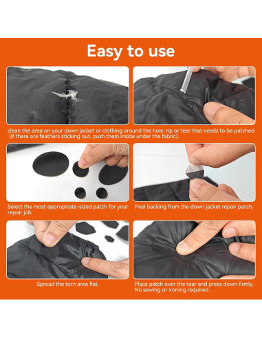 12 Parches de Reparación Autoadhesivos WILDREEDS Nylon Verde Militar