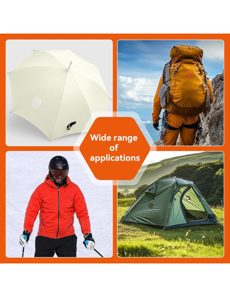 12 Parches de Reparación Autoadhesivos WILDREEDS Nylon Verde Militar