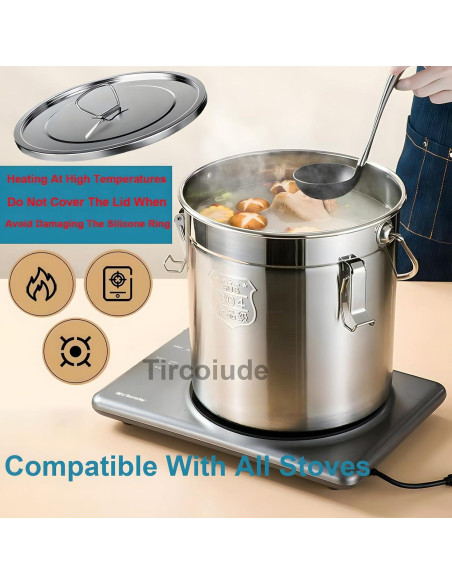 Canasta de Acero Inoxidable 6L Tircoiude con Tapa Hermética