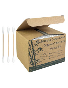 Hisopos de Algodón de Bambú Garrelett - 500 Unidades Ecológicos