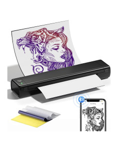 Impresora de Tatuajes Phomemo M08F Bluetooth Portátil 140 Páginas