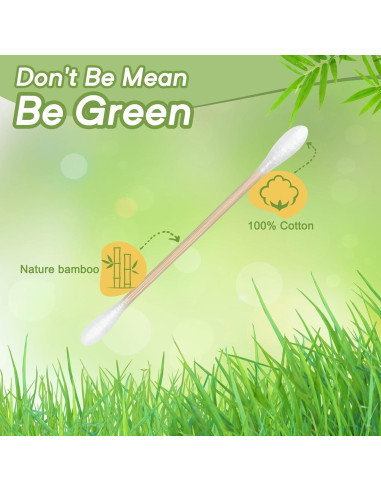 Hisopos de Algodón de Bambú Garrelett - 500 Unidades Ecológicos