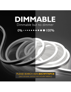 Cinta de Luz LED Regulable HRG 1m Blanca Fría Impermeable 2