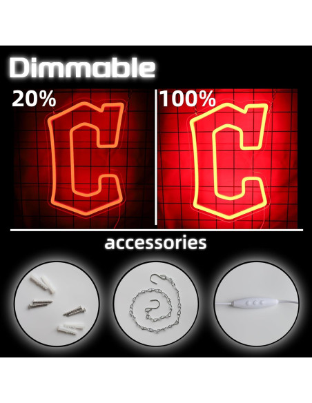 Luz de Neón LED Cleveland Guard 42.93x28.45 cm Regulable