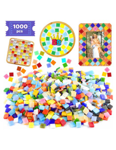 1000 Piezas Azulejos de Mosaico de Vidrio Csdtylh Cuadrados