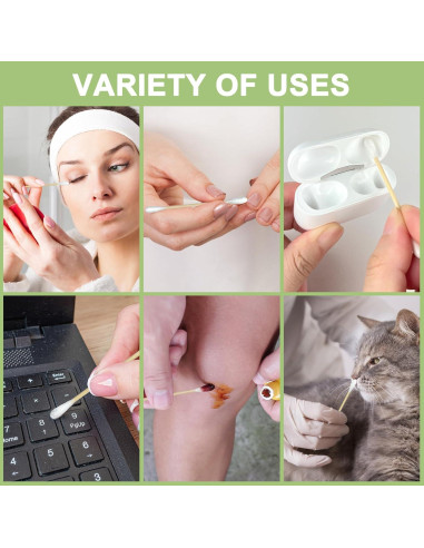 Hisopos de Algodón de Bambú Garrelett - 500 Unidades Ecológicos