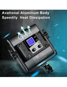 Luz de Video LED RGB GVM 800D con Control APP 40W 2