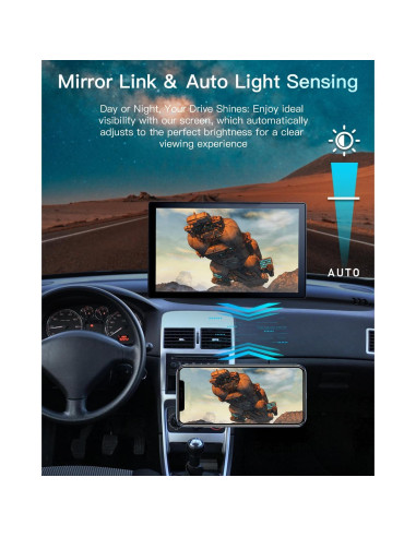 Pantalla Táctil Inalámbrica Laviay 9" 4K CarPlay GPS Bluetooth