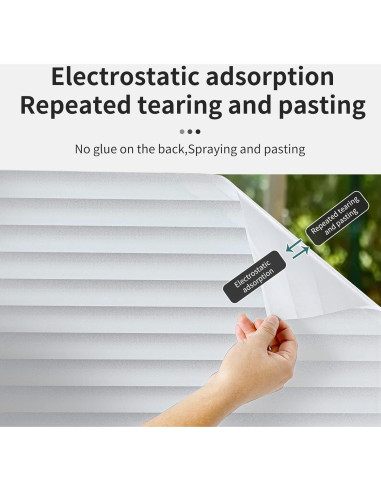 Película de Privacidad para Ventanas DERZGAO 44.5x199.8cm Anti UV