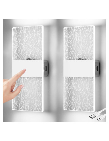 Lámpara de Pared LED BOBOPAI con Control Táctil 3W 2 Piezas