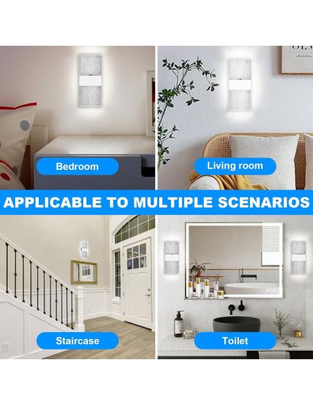 Lámpara de Pared LED BOBOPAI con Control Táctil 3W 2 Piezas