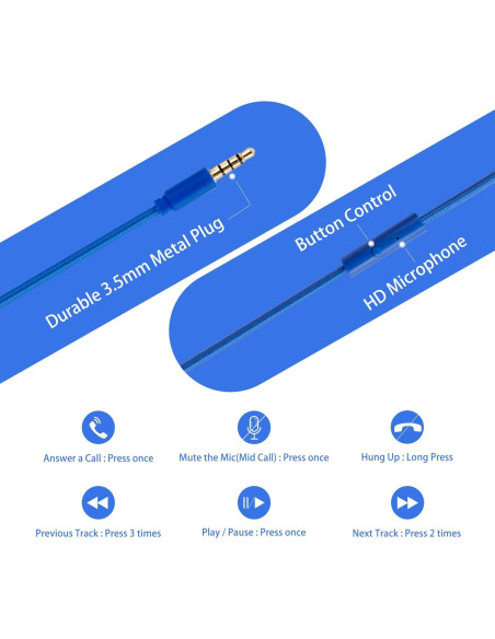 Auriculares Olyre T16 para Niños con Micrófono 94dB Azul Verde