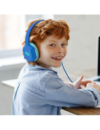 Auriculares Olyre T16 para Niños con Micrófono 94dB Azul Verde