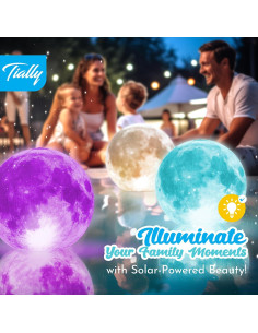 Luces de piscina flotantes TIALLY 16" solares RGB - 1 paquete 2