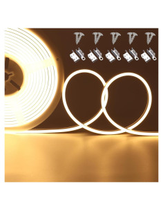 Tira LED Neón JOYLIT 4x10MM 24V IP67 5M 3000K Blanco Cálido