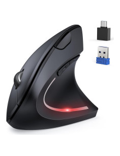 Ratón Ergonómico TECKNET Vertical Inalámbrico 4800 DPI Negro