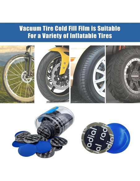 Kit de Parche de Reparación de Neumáticos Flylin 200 Pcs 32mm