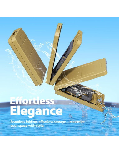 Bar de piscina plegable POOLHACKER 97.79x29.72 cm Marrón Ámbar