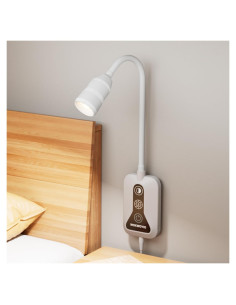 Luz de Lectura Montada en Pared WOKWOYIO con Sensor y USB-C