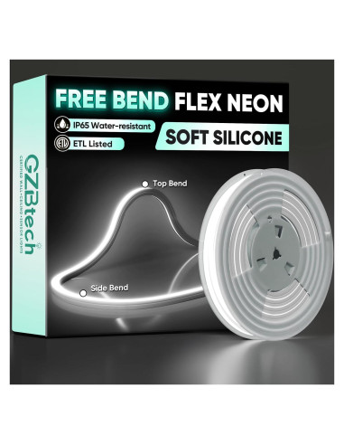 Tira de Neón LED GZBtech 5M 6000K Blanco Frío IP65