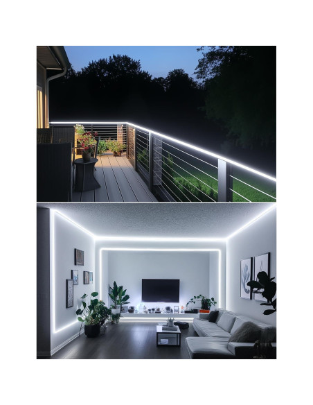 Tira de Neón LED GZBtech 5M 6000K Blanco Frío IP65 Tira de Neón LED GZBtech 5M 6000K Blanco Frío IP65