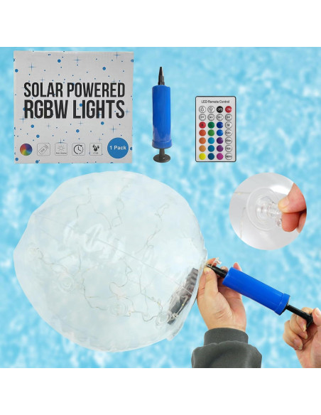 Luces Flotantes Solares Sunlisky 36.8 cm RGB Control Remoto