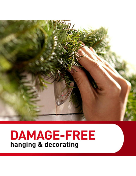 Ganchos de Pared Transparentes Command Medianos - 7 Ganchos, Soporta 0.91 kg