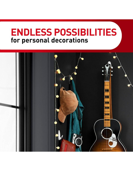 Ganchos de Pared Transparentes Command Medianos - 7 Ganchos, Soporta 0.91 kg