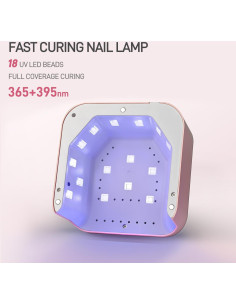 Lámpara UV para Uñas GAOY Rosa, Secado Rápido 30mW/cm 2