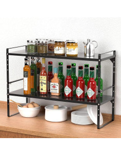 Estante Expandible de Metal LOCVCDA para Gabinete de Cocina 2