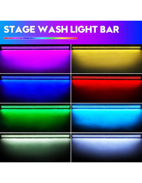 Barra de Luz de Lavado LED FODEXAZY 336 LEDs 70W RGBW