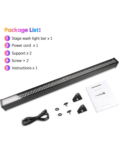 Barra de Luz de Lavado LED FODEXAZY 336 LEDs 70W RGBW