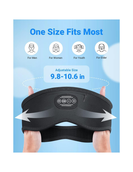 Auriculares para dormir Bluetooth EverPlus Diadema 10h Música Auriculares para dormir Bluetooth EverPlus Diadema 10h Música