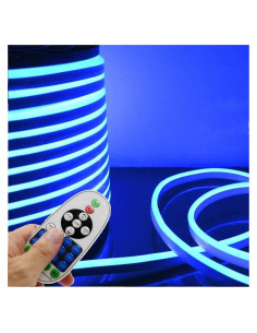 Tira LED Neon Flexible 5m Azul IEKOV SMD 2835 Impermeable