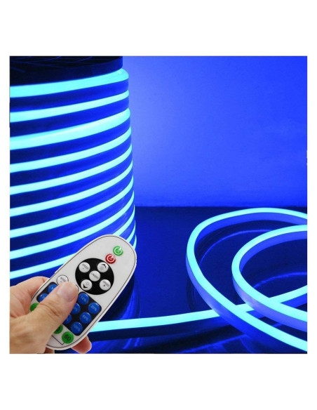 Tira LED Neon Flexible 5m Azul IEKOV SMD 2835 Impermeable
