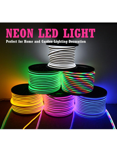 Tira LED Neon Flexible 5m Azul IEKOV SMD 2835 Impermeable