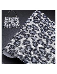 Hoja de Strass Adhesivos Brillantes FULZTEY 24x20 cm Leopardo