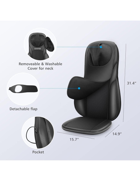 Masajeador de Cuello y Espalda Comfier Shiatsu con Calor