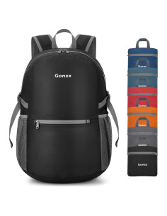 Mochila Plegable Gonex 30L Ultra Ligera Negra para Senderismo
