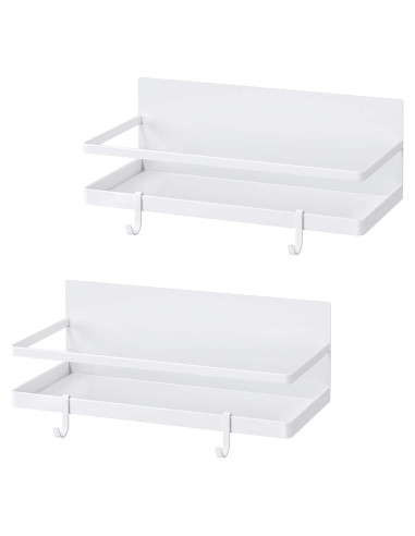 Estante Magnético para Especias VOYUTHY Blanco con 4 Ganchos