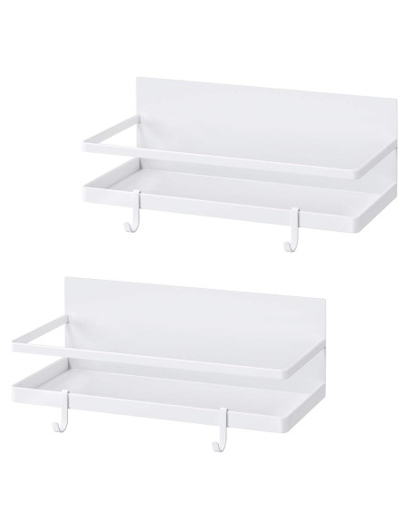 Estante Magnético para Especias VOYUTHY Blanco con 4 Ganchos