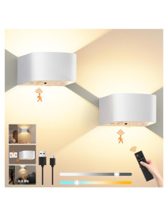 Luz de Pared Audor con Sensor de Movimiento y Control Remoto