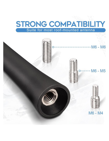 Antena de Radio de Coche Eightwood 17.78 cm Universal FM AM