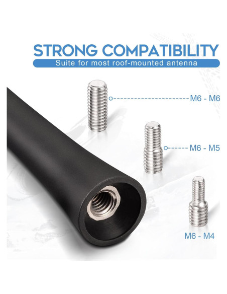 Antena de Radio de Coche Eightwood 17.78 cm Universal FM AM