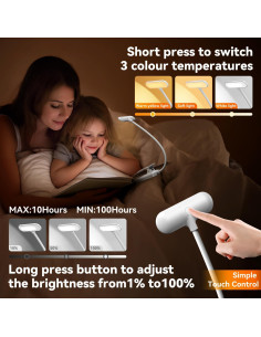 Luz de Lectura Recargable Sotipevs YD-388 20 LED 3 Temperaturas 2