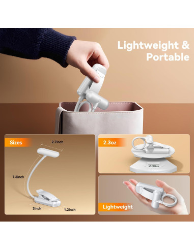 Luz de Lectura Recargable Sotipevs YD-388 20 LED 3 Temperaturas