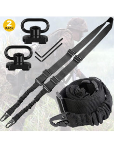 Correa de Dos Puntos Ajustable REERON con Montajes QD 200.7 cm 2