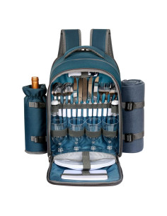 Mochila de Picnic Hap Tim para 4 Personas con Manta y Enfriador